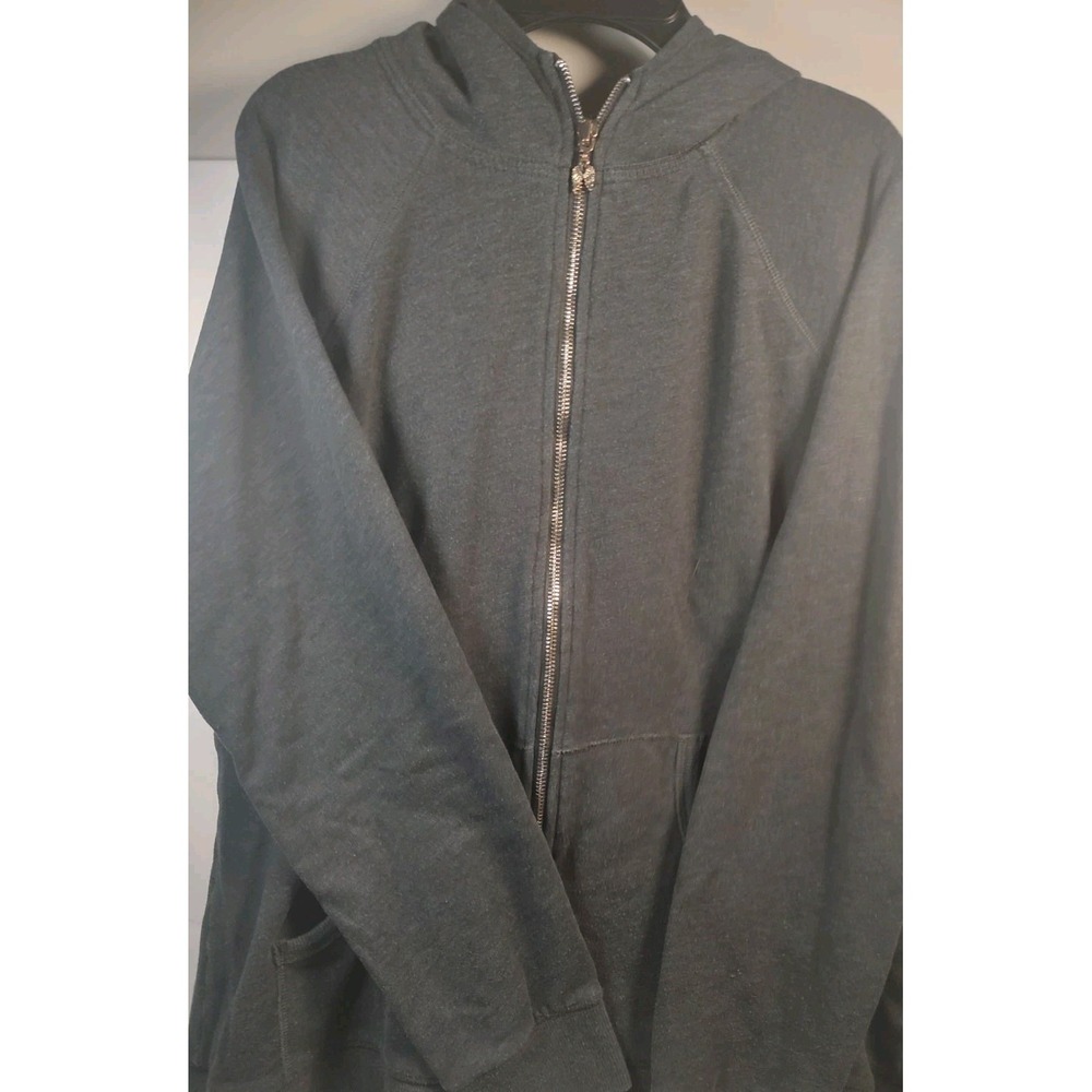 Victoria's Secret Hoodie Zip Up Gray Jacket XL Woman's Colorful VS On Back